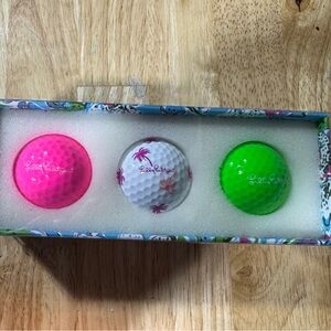 Lilly Pulitzer Colorful Kids Golf Ball Set - Pink, White, Green